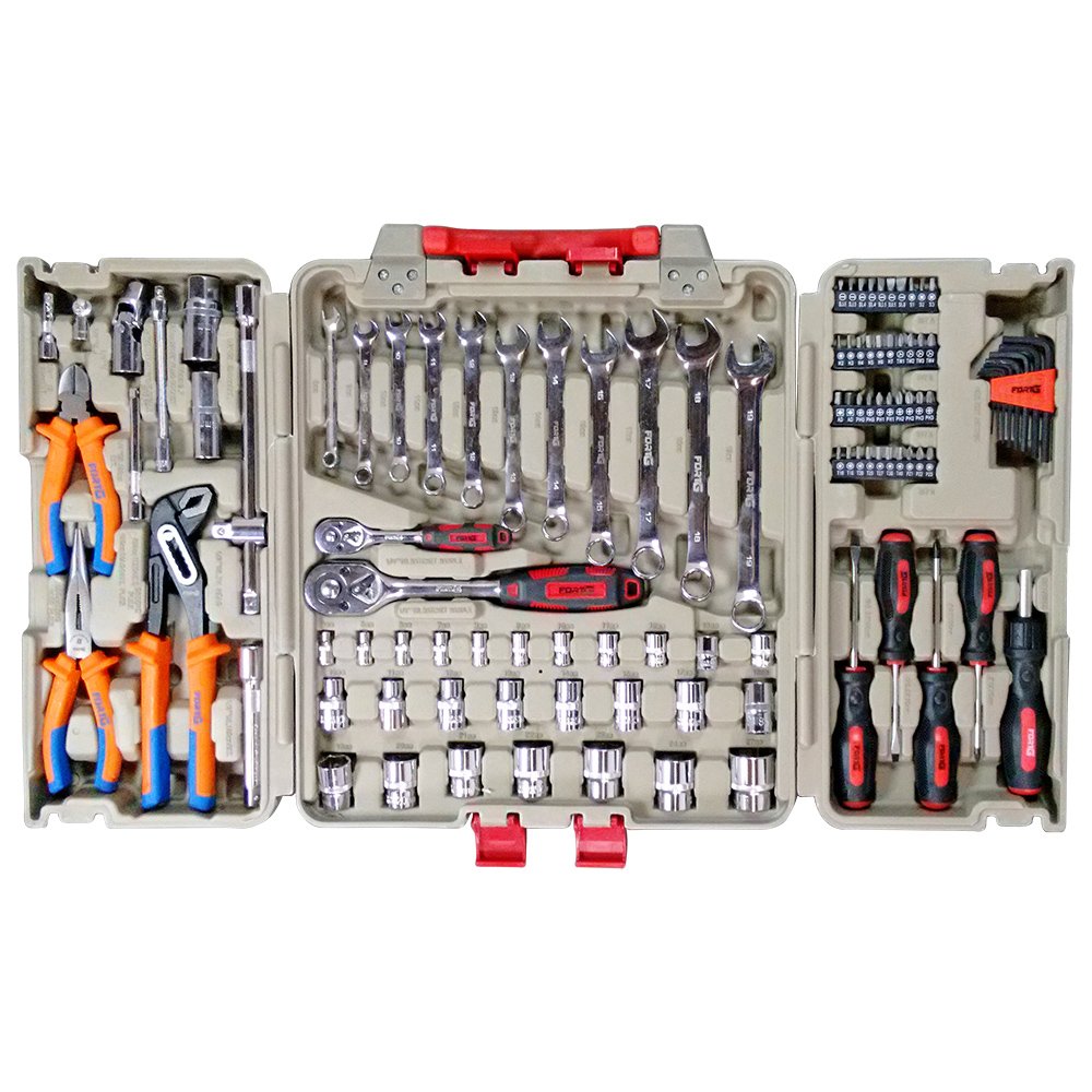 Jogo de Ferramentas Profissionais com 110 Peças e Maleta com peças em Cromo Vanádio FORTGPRO-FG8911 Jogo de Ferramentas Profissionais com 110 Peças e Maleta com peças em Cromo Vanádio FORTGPRO-FG8911